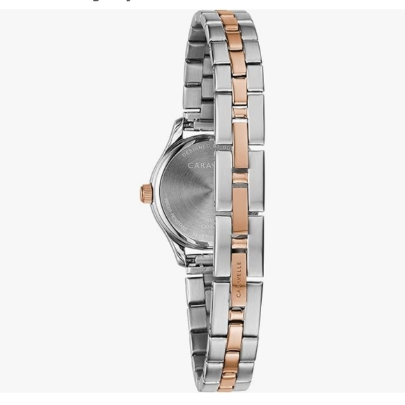 NWT Caravelle Women's Two Tone Quartz Watch Designed By Bulova - Picture 2 of 14